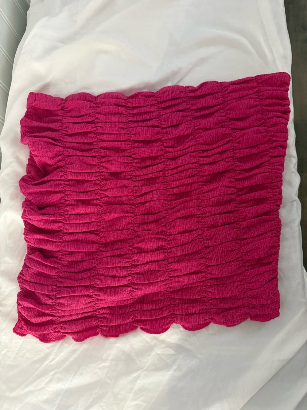 Anthropologie Fuchsia Smocked Crop Top